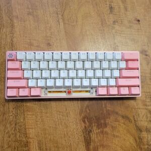 Ghost A1 Keyboard Belle Delphine Edition Pink 60% TESTED Missing Space Bar
